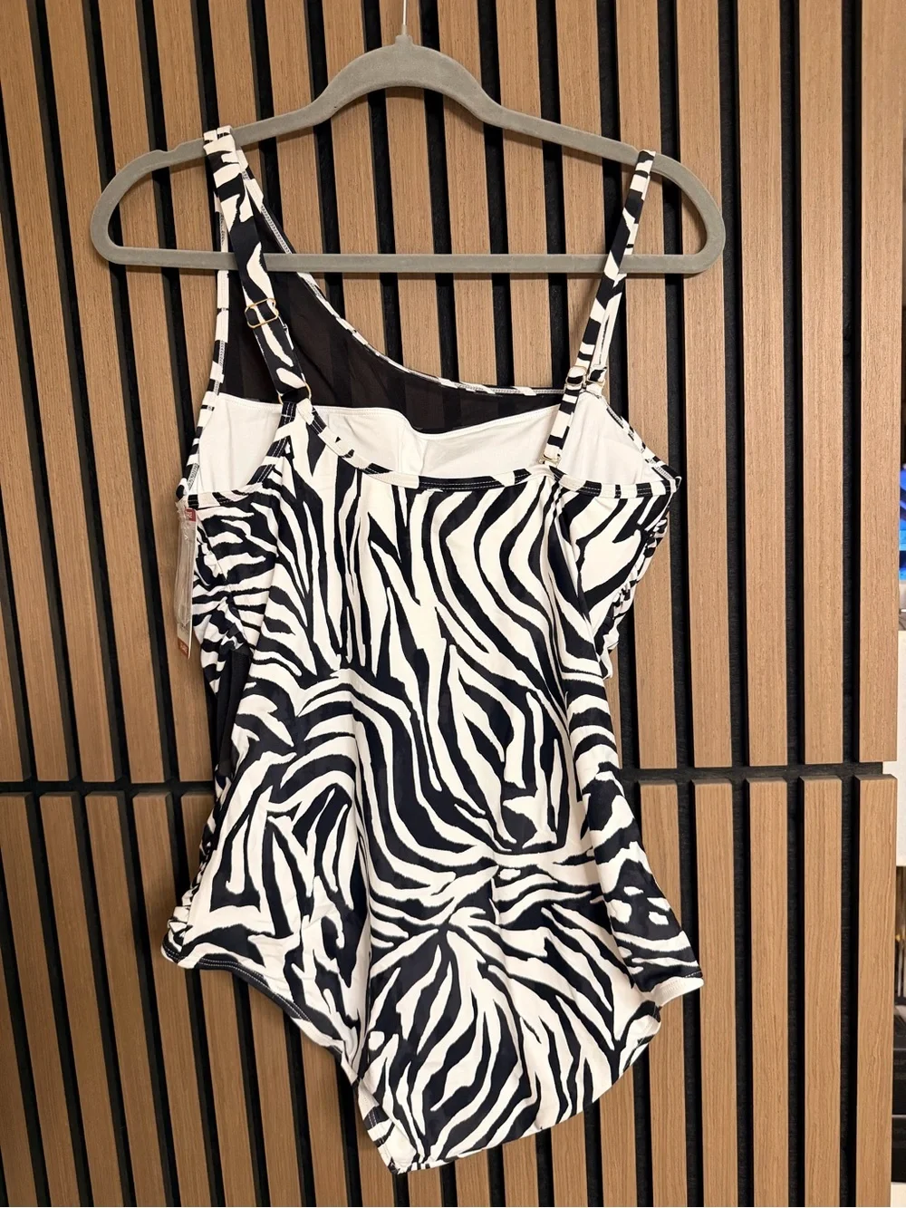 Anne Cole Black and White Zebra One-Piece Swimsuit